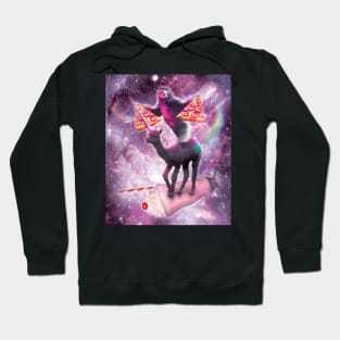 Space Pizza Sloth On Alpaca Unicorn On Milkshake Hoodie